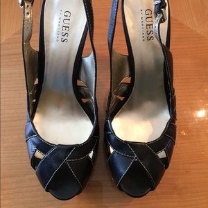 Guess Peep-Toe Platform Heels